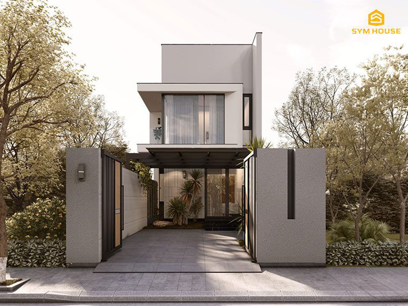 Ngôi nhà phố 2 tầng có sân rộng rãi, thông thoáng